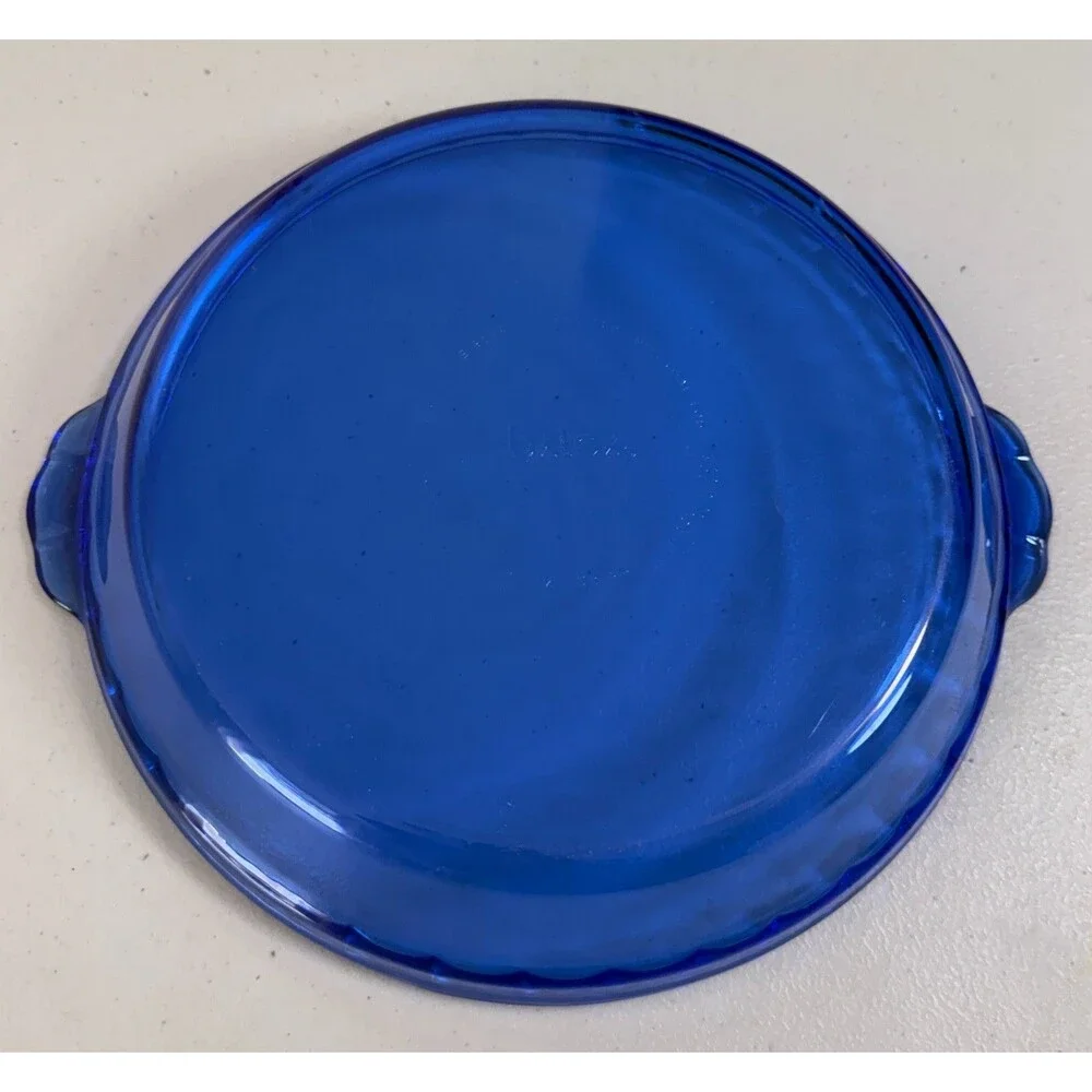 Vintage Pyrex Cobalt Blue Glass Fluted Pie Plate Pan Dish 229‎ Dish 10